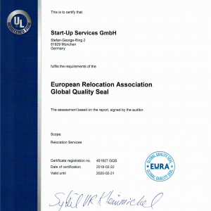 EURA Global Quality Seal Start-Up Services